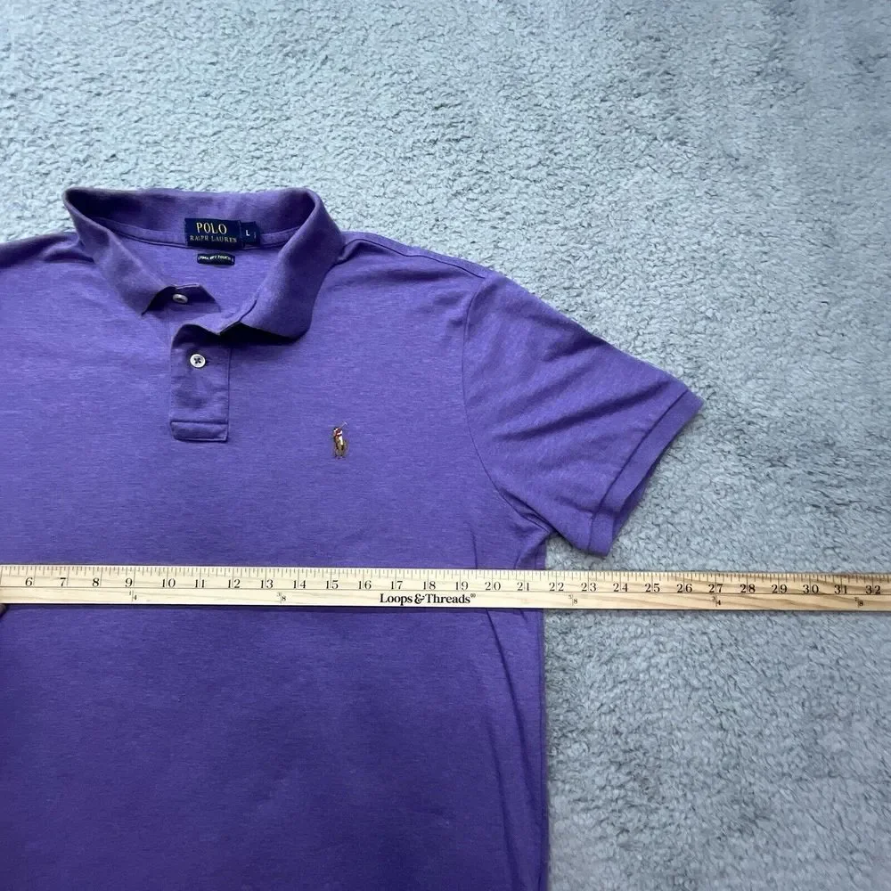 Polo‎ Ralph Lauren Shirt Mens Large Pima Soft Touch Flesh Pony Polo Short Sleeve